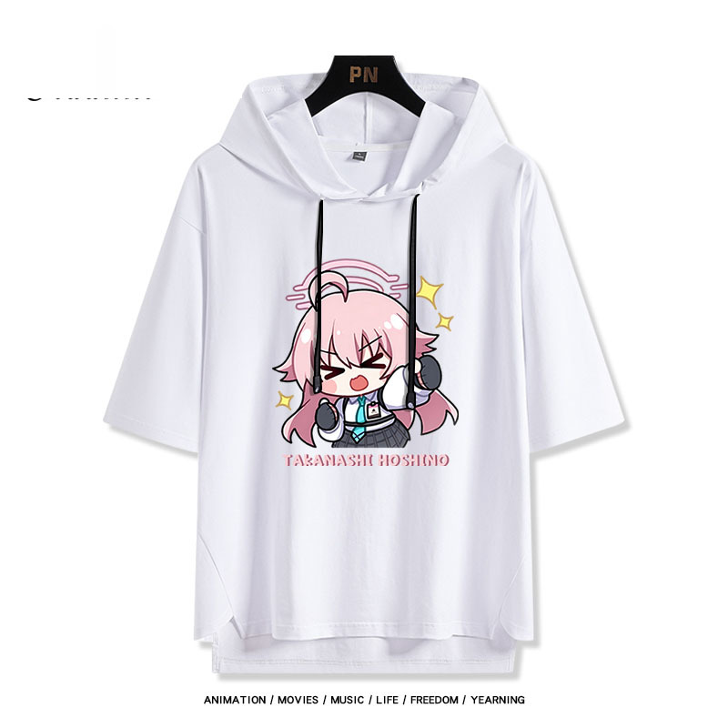 蔚藍檔案 小鳥遊星野 連帽短袖T恤-ZUIHANG SHOP