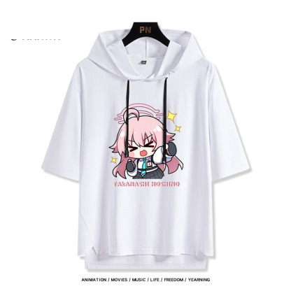 蔚藍檔案 小鳥遊星野 連帽短袖T恤-ZUIHANG SHOP