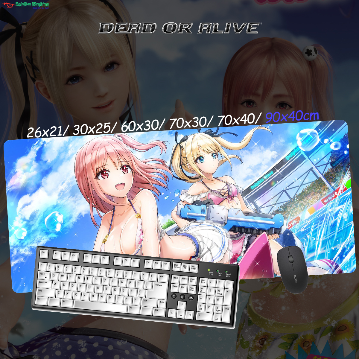 生死格鬥系列 超大鎖邊主題桌墊 布質滑鼠墊