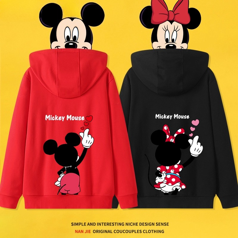 迪士尼 2025秋冬新款 親子情侶裝連帽衛衣