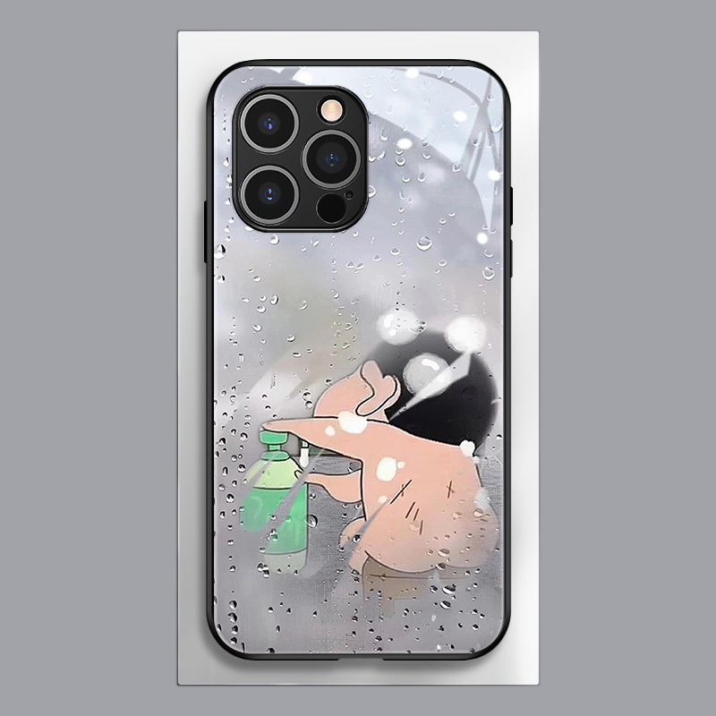 蠟筆小新新款高清全包防摔玻璃殼-ZUIHANG SHOP