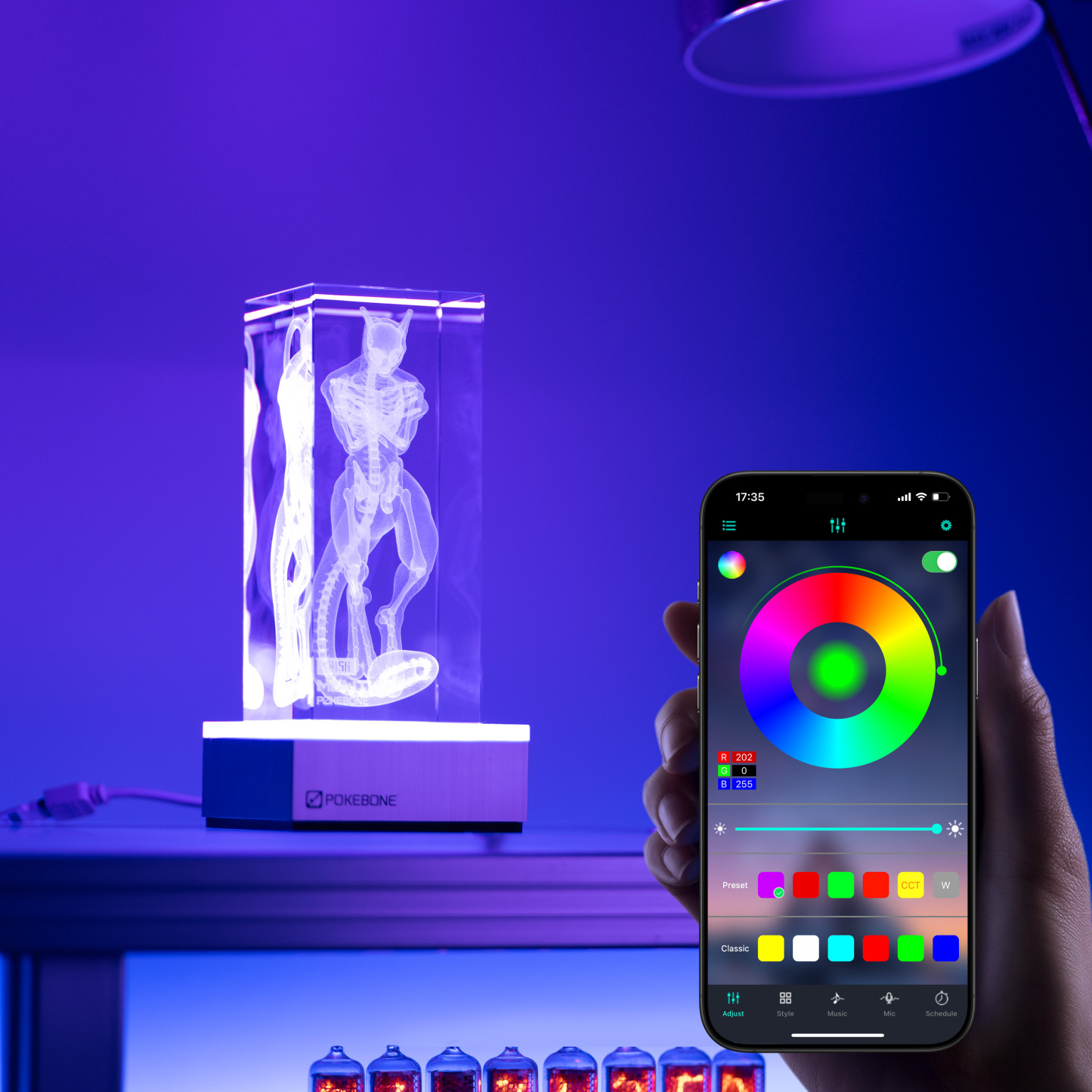 超夢骨骼水晶燈｜智能RGB調光｜金屬底座-ZUIHANG SHOP