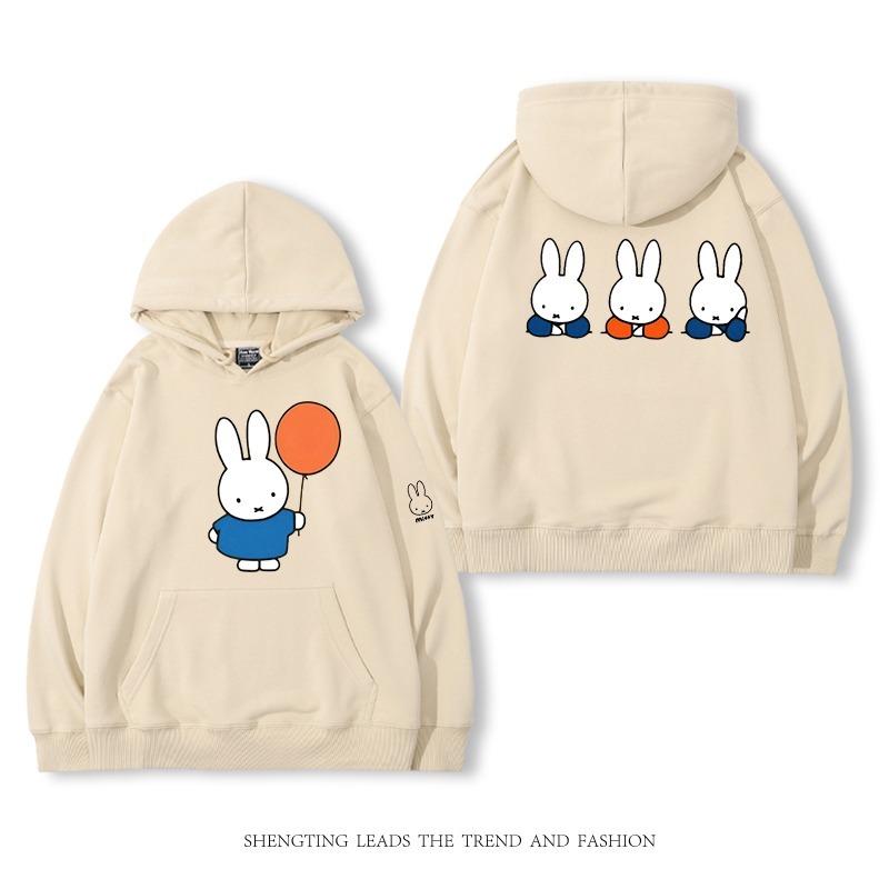 米菲聯名miffy兔 2025秋冬新款 親子情侶裝連帽衛衣