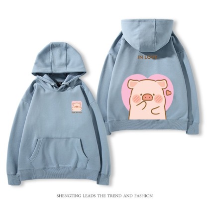 罐頭豬LULU 2025秋冬新款 親子情侶裝連帽衛衣
