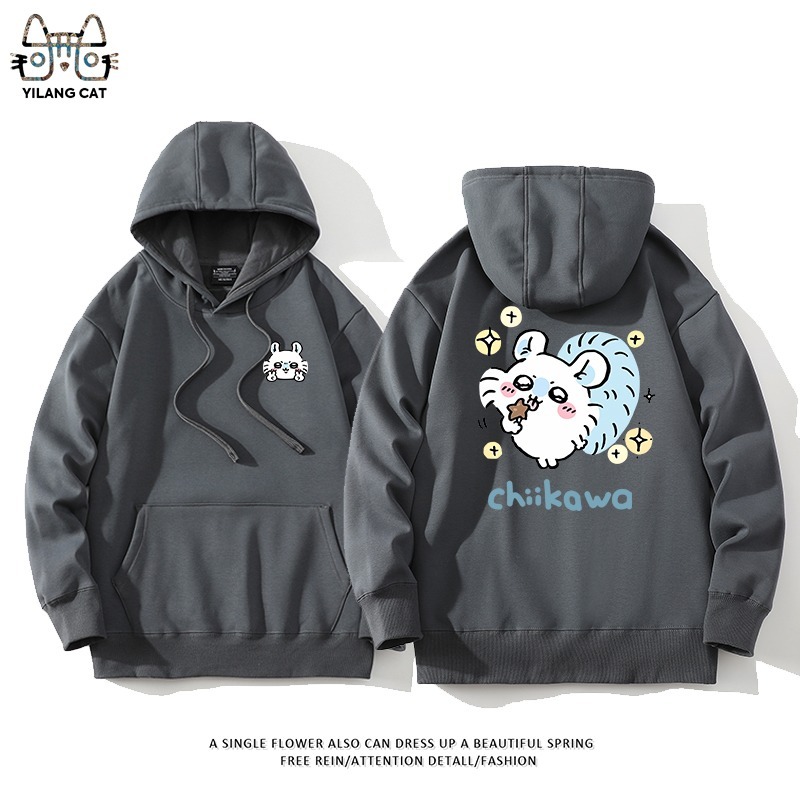 Chiikawa聯名衛衣2025秋冬新款親子情侶裝連帽衛衣