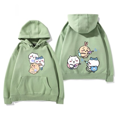 Chiikawa 2025秋冬新款 親子情侶男女連帽衛衣