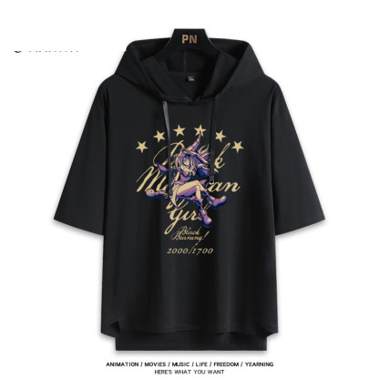 遊戲王 黑魔導女孩 連帽短袖T恤-ZUIHANG SHOP