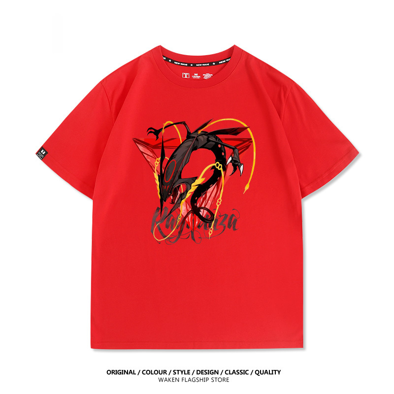 精靈寶可夢裂空座 印花短袖T恤-ZUIHANG SHOP