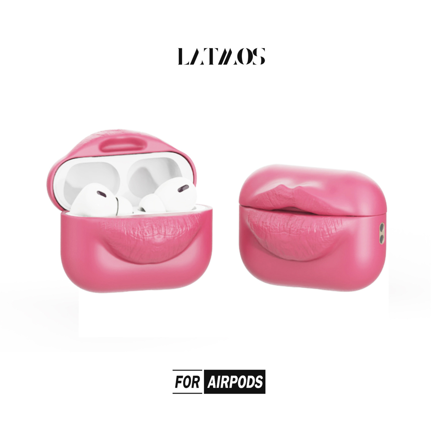 LATMOS 芭比嫩脣 Airpods 軟殼 蘋果耳機保護殼 嘴巴耳機殼 嘴脣-ZUIHANG SHOP