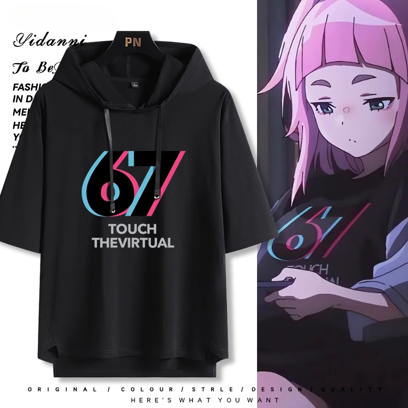 夜晚的水母不會游泳 連帽短袖T恤-ZUIHANG SHOP