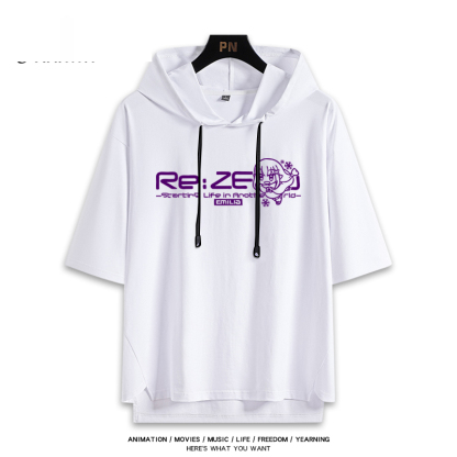 Re:Zero Emilia 連帽短袖T恤-ZUIHANG SHOP