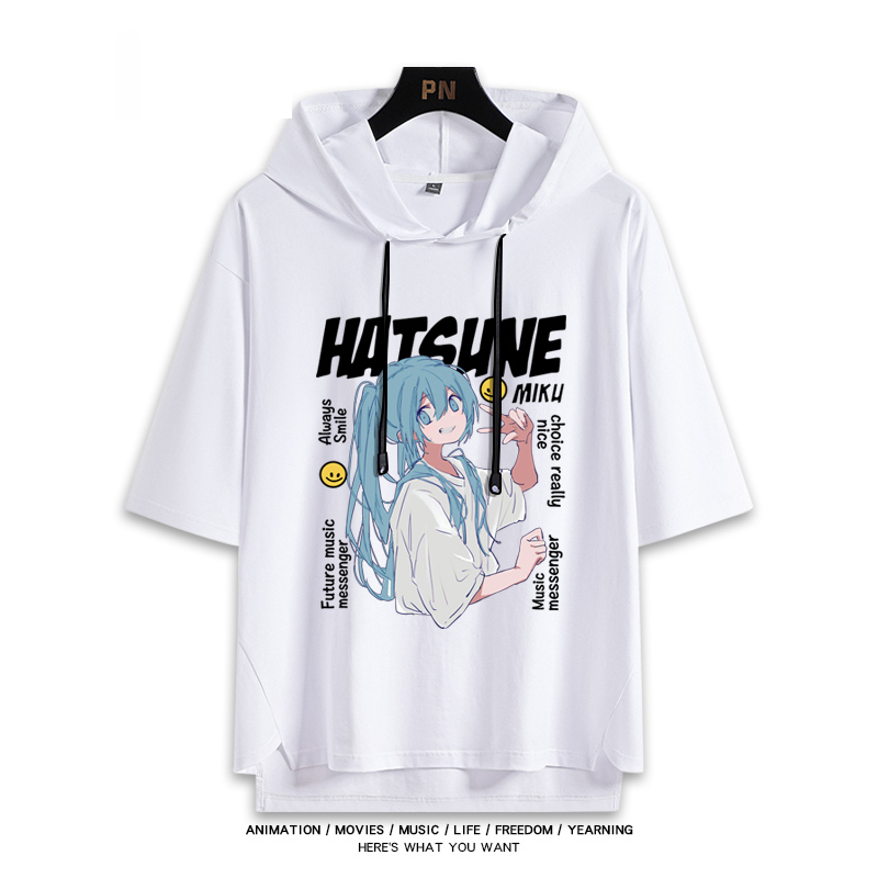 初音未來 連帽短袖T恤-ZUIHANG SHOP