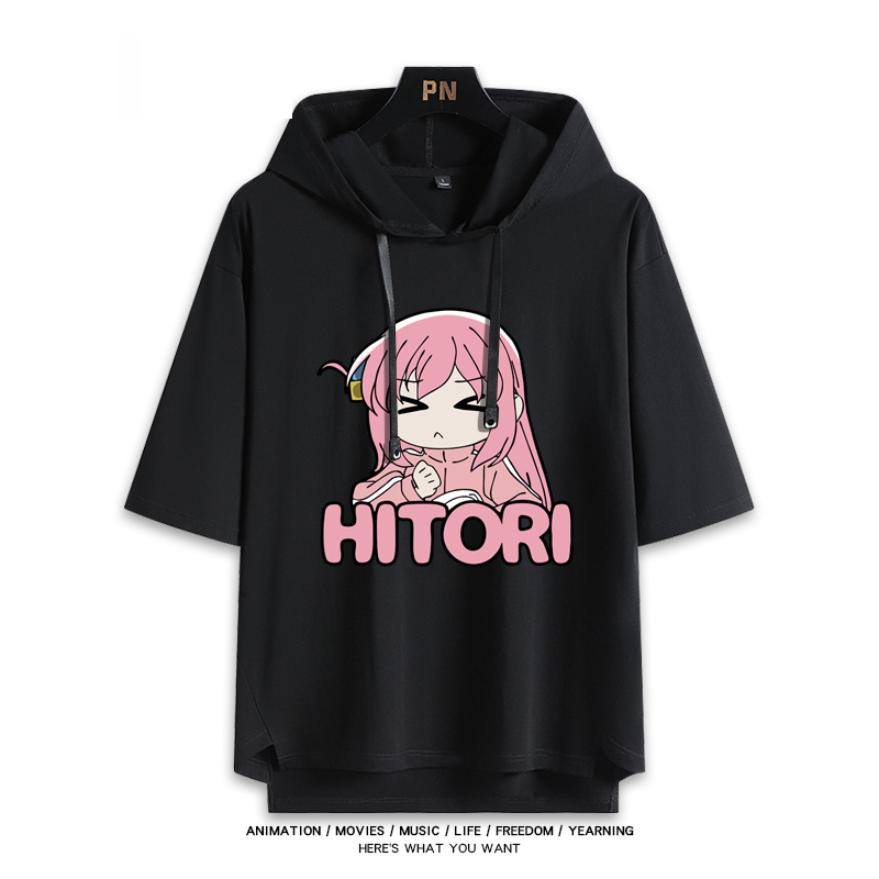 孤獨搖滾新款 親子情侶男女款連帽短袖T恤-ZUIHANG SHOP