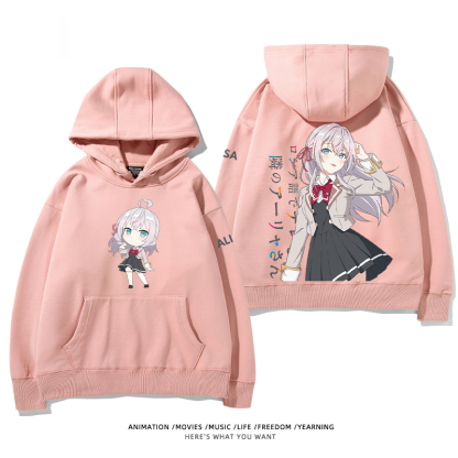 不時輕聲地以俄語遮羞的鄰座艾莉同學新款 親子情侶男女款連帽衛衣-ZUIHANG SHOP