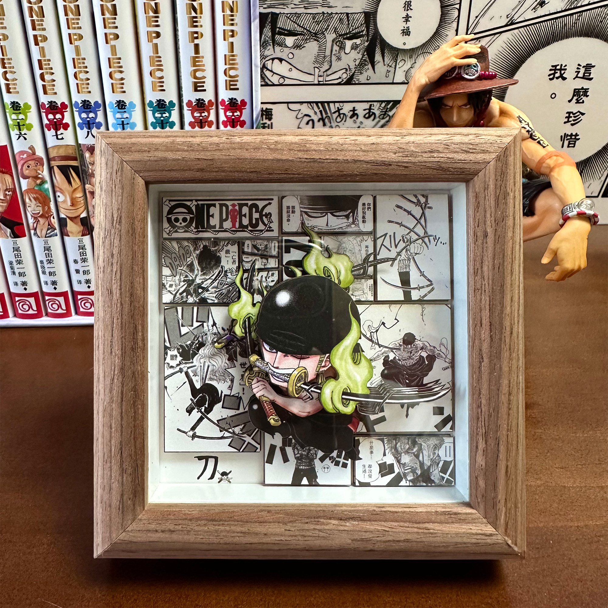 海賊王 皇副閻魔索隆ZORO 手工紙藝立體畫