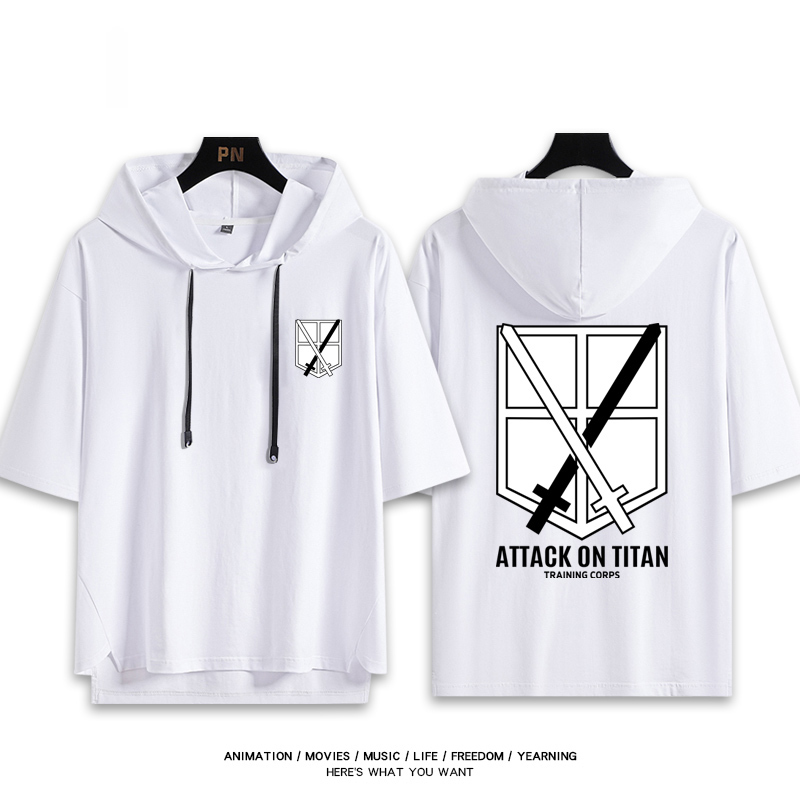 進擊的巨人 連帽短袖T恤-ZUIHANG SHOP