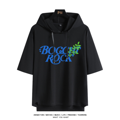 孤獨搖滾新款 親子情侶男女款連帽短袖T恤-ZUIHANG SHOP