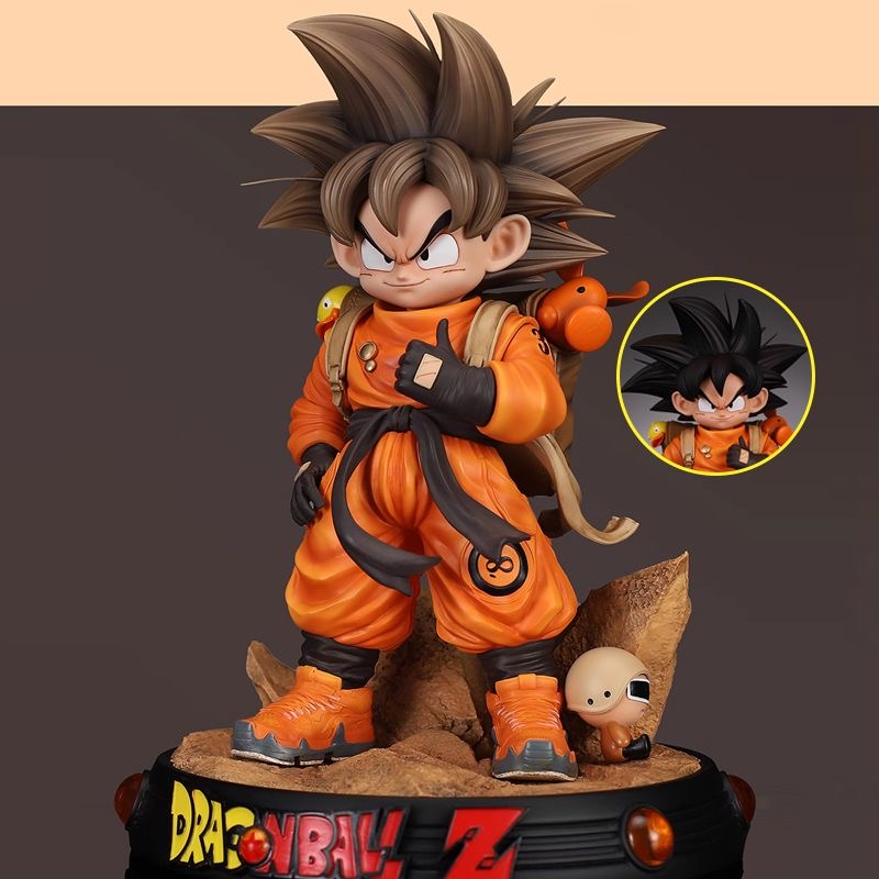 Q版旅行小悟空 25cm 雙頭雕 七龍珠GK雕像