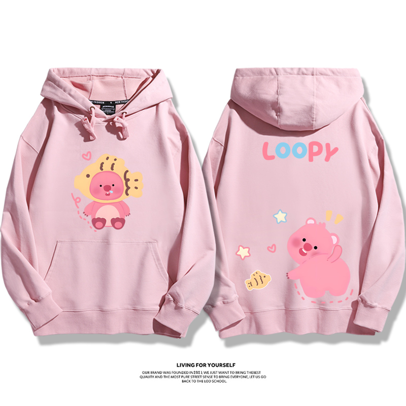 小海狸露比loopy新款 親子情侶男女款連帽衛衣-ZUIHANG SHOP