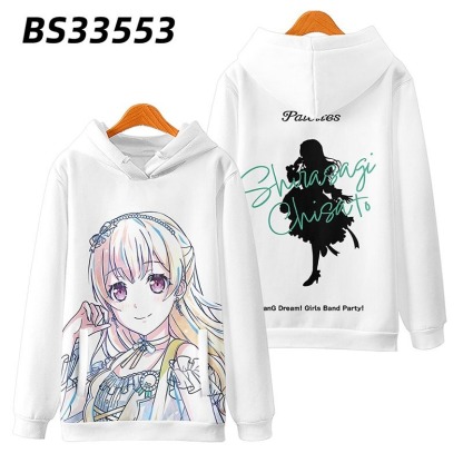 BanG Dream 動漫周邊 秋冬潮流寬鬆休閒連帽T