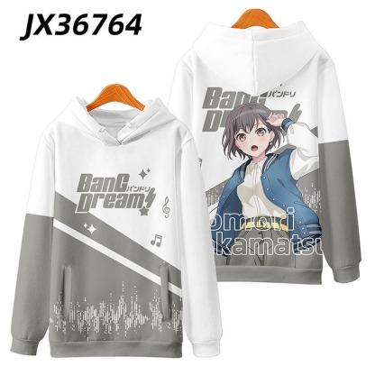 BanG Dream 動漫周邊 秋冬潮流寬鬆休閒連帽T