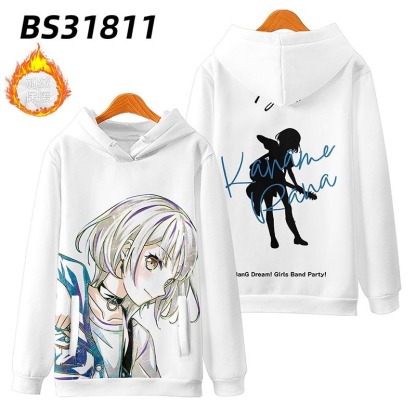 BanG Dream 動漫周邊 秋冬潮流寬鬆休閒連帽T