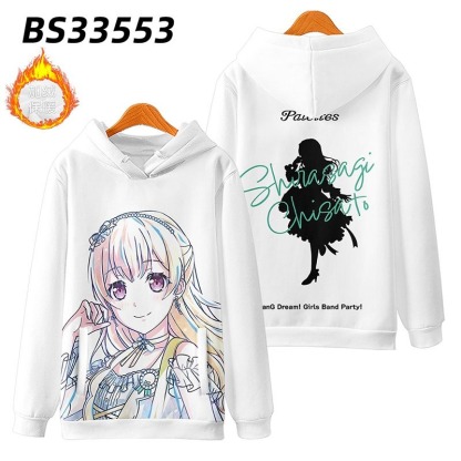 BanG Dream 動漫周邊 秋冬潮流寬鬆休閒連帽T