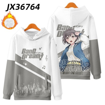 BanG Dream 動漫周邊 秋冬潮流寬鬆休閒連帽T