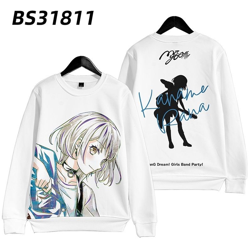 BanG Dream 動漫周邊 秋冬潮流寬鬆休閒連帽T