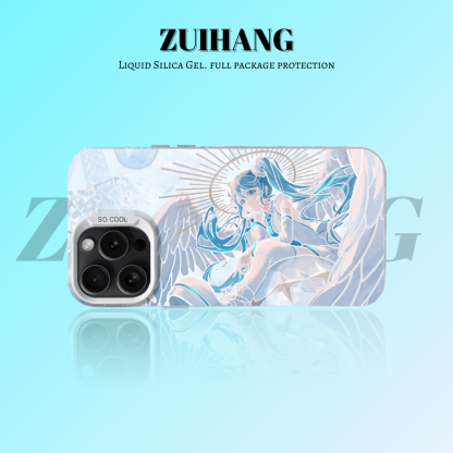初音未來彩銀線條漸變防摔手機殼-ZUIHANG SHOP