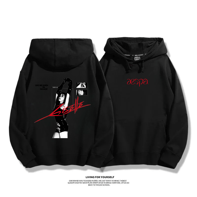 Aespa SYNK 2025秋冬新款 親子情侶男女連帽衛衣