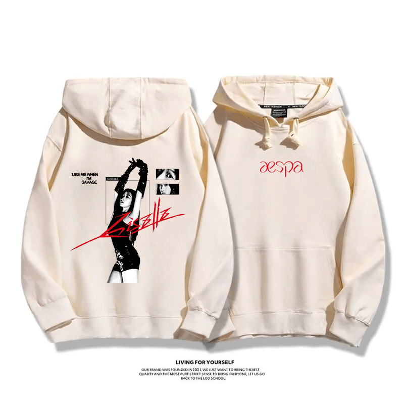 Aespa SYNK 2025秋冬新款 親子情侶男女連帽衛衣