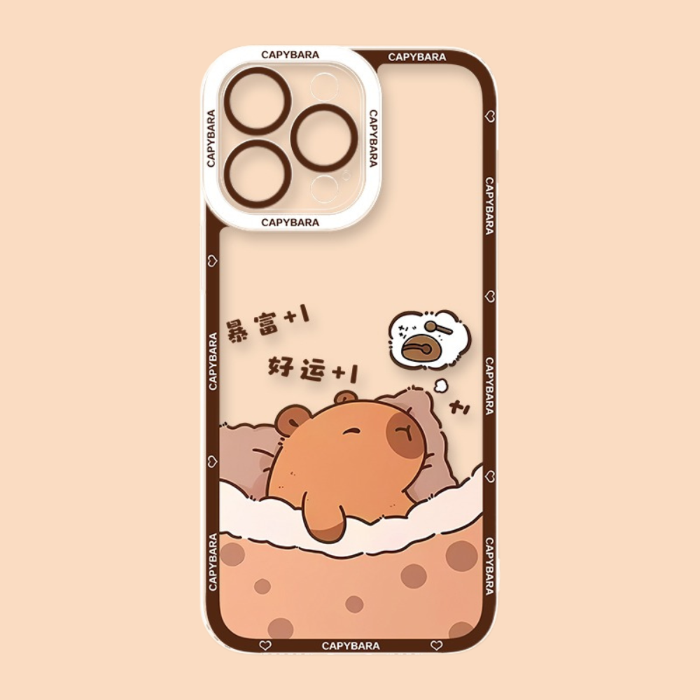 卡皮巴拉天使眼透明防摔軟殼
