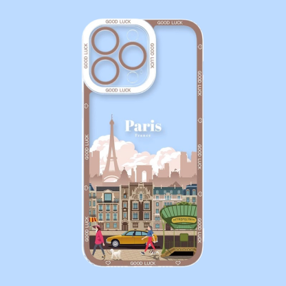 城市插畫天使眼透明防摔軟殼-ZUIHANG SHOP