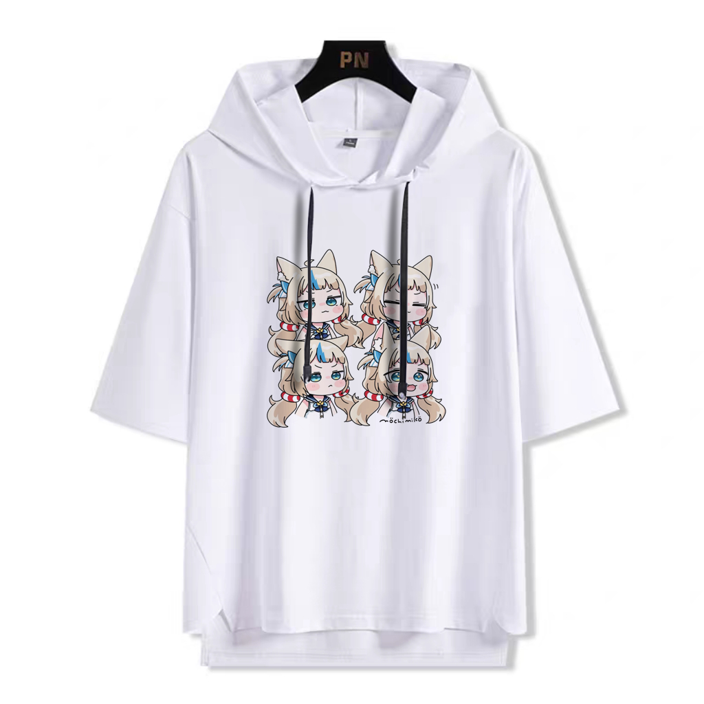 YouTuber 虛擬主播 Sameko Saba 鯊魚子 連帽短袖T恤-ZUIHANG SHOP