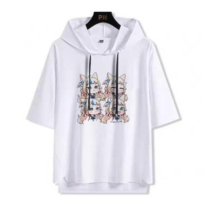 YouTuber 虛擬主播 Sameko Saba 鯊魚子 連帽短袖T恤-ZUIHANG SHOP