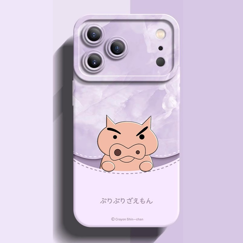 蠟筆小新液態矽膠全包防摔軟殼