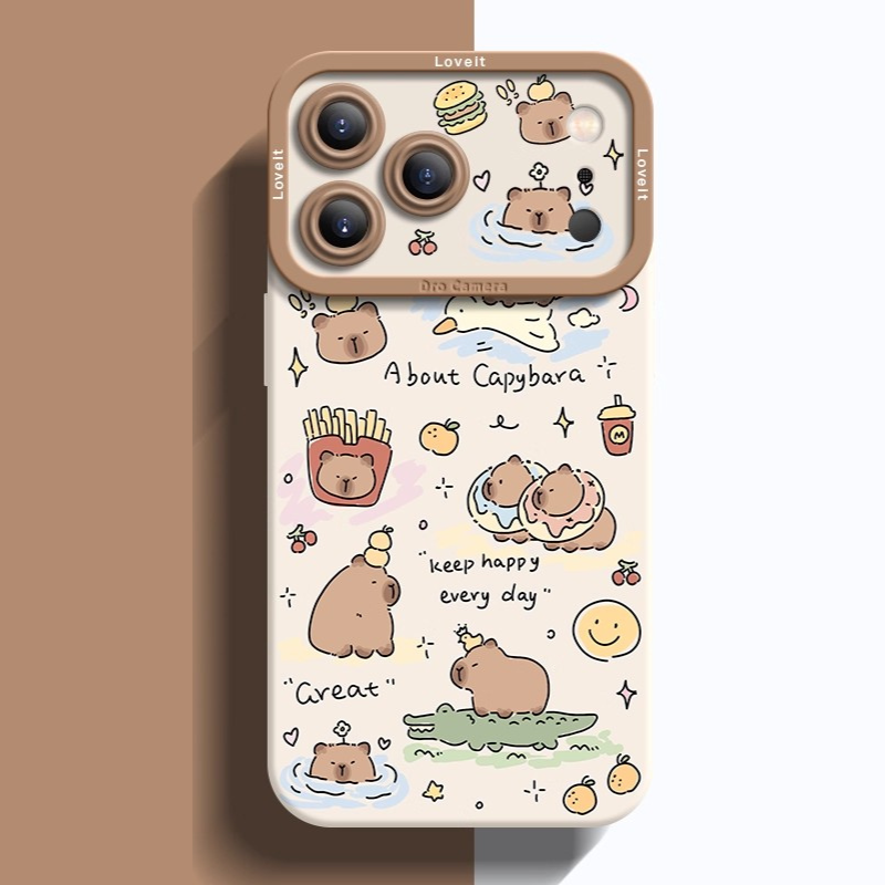 卡皮巴拉液態矽膠全包防摔軟殼