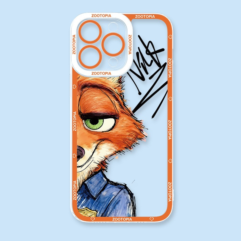 動物方城市天使眼透明防摔軟殼