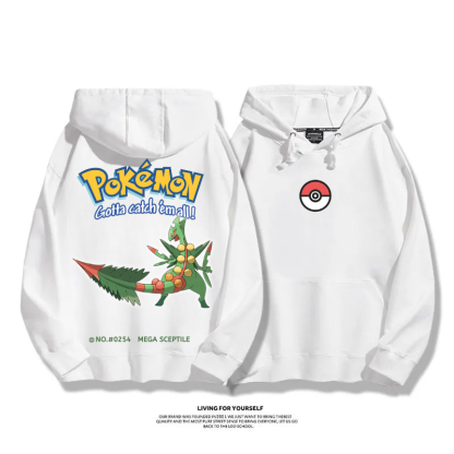 寶可夢 超級進化 2025秋冬新款 親子情侶男女連帽衛衣