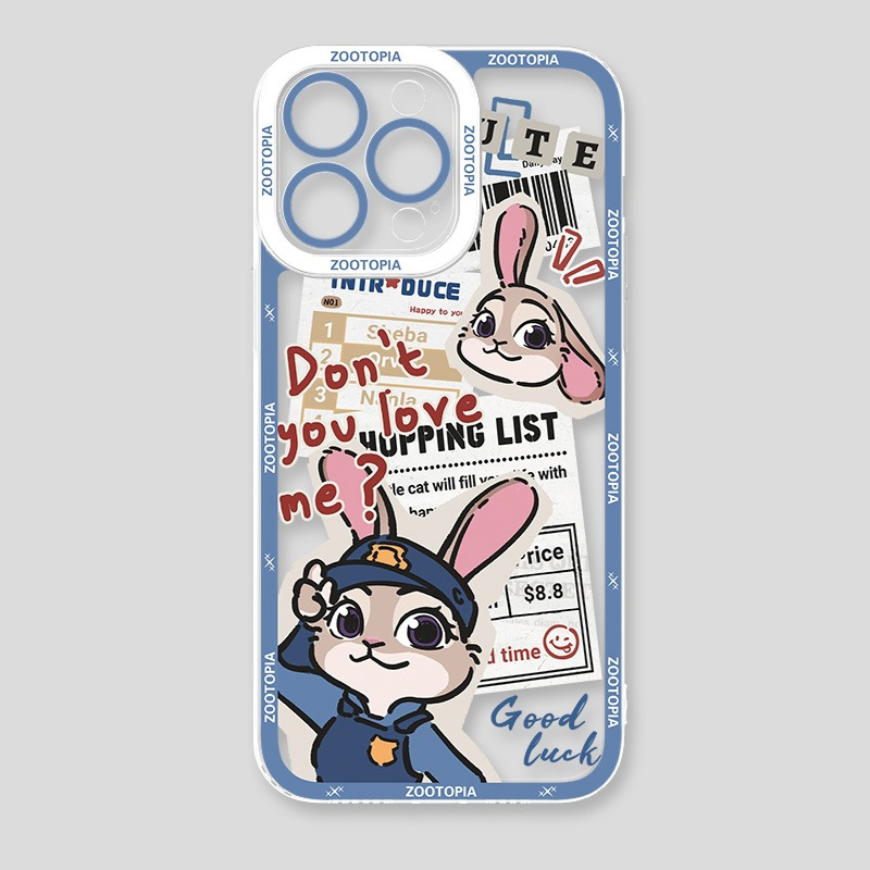 動物方城市天使眼透明防摔軟殼