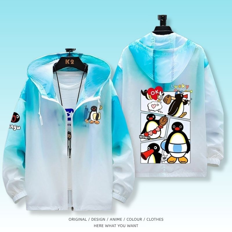 企鵝家族 Pingu 全機能抗UV涼感漸變防曬外套