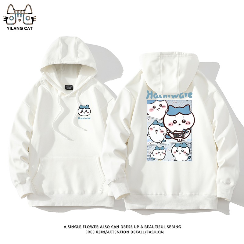 Chiikawa聯名衛衣2025秋冬新款親子情侶裝連帽衛衣