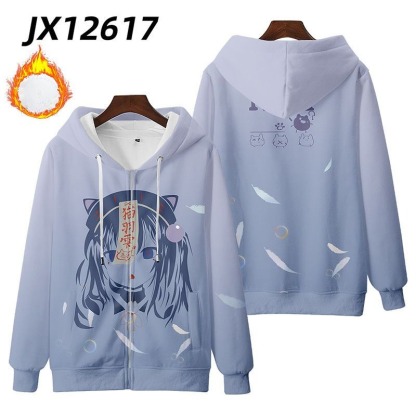 貓羽雫 動漫周邊 秋冬潮流寬鬆休閒連帽T