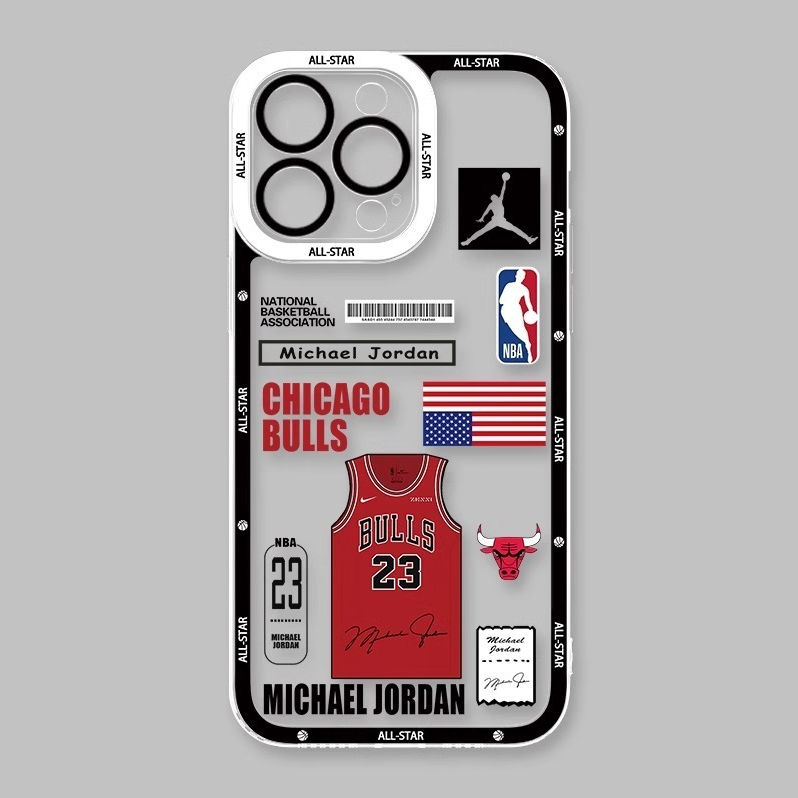 喬丹NBA籃球天使眼透明防摔軟殼