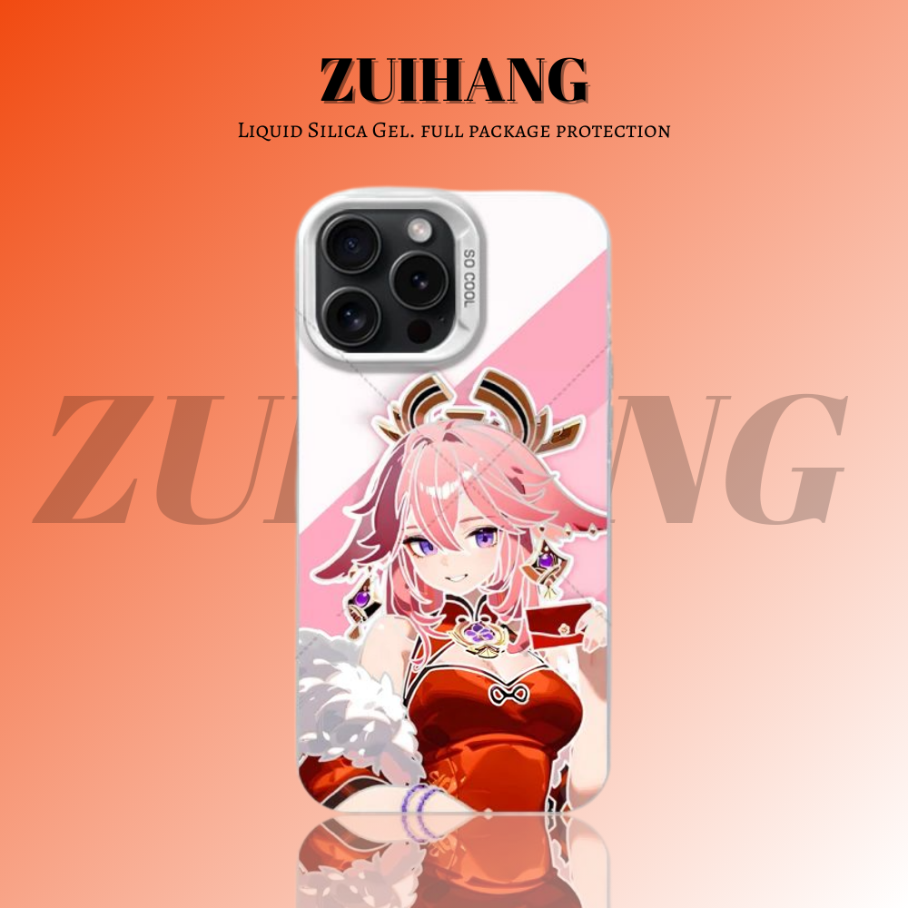 原神彩銀線條漸變防摔手機殼-ZUIHANG SHOP