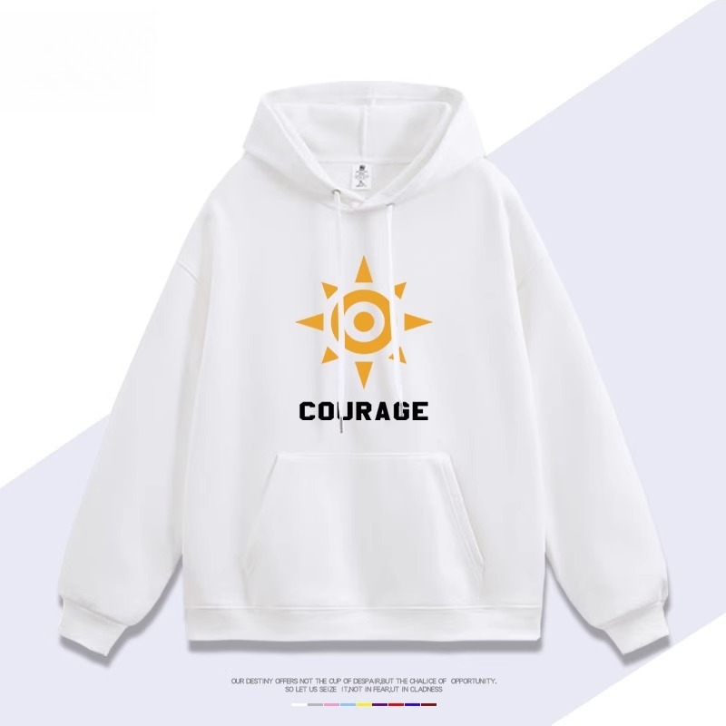 數碼寶貝大冒險勇氣徽章 聯名衛衣2025秋冬新款 親子情侶裝連帽衛衣