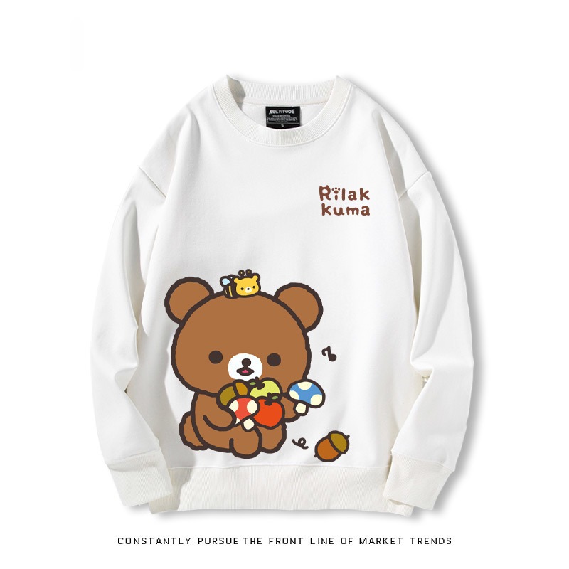 日系拉拉熊 秋冬新款 親子情侶裝圓領長袖