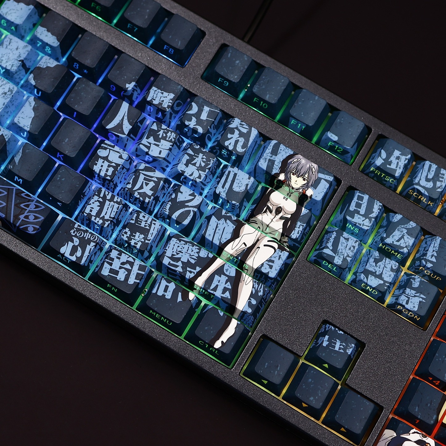綾波麗透光RGB108鍵標準配列衛星軸鍵帽