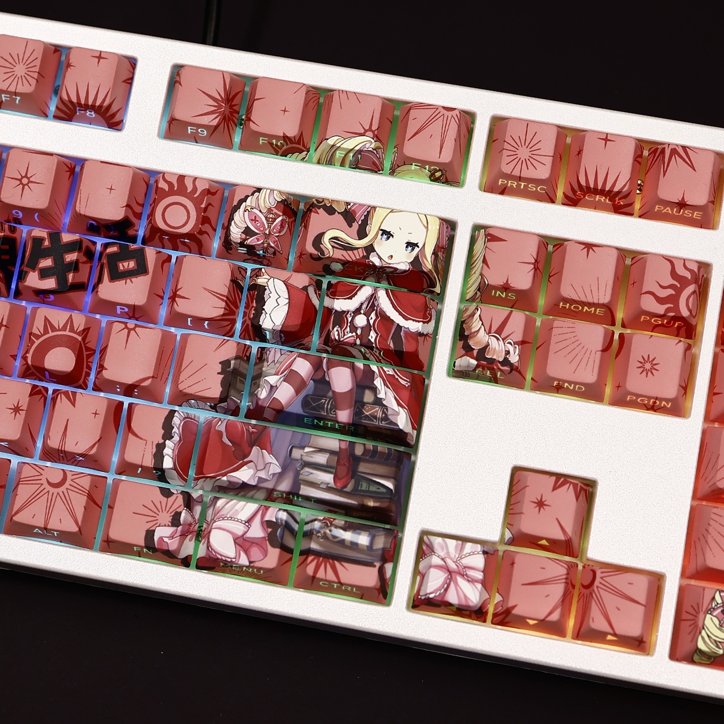 碧翠絲透光RGB108鍵標準配列衛星軸鍵帽